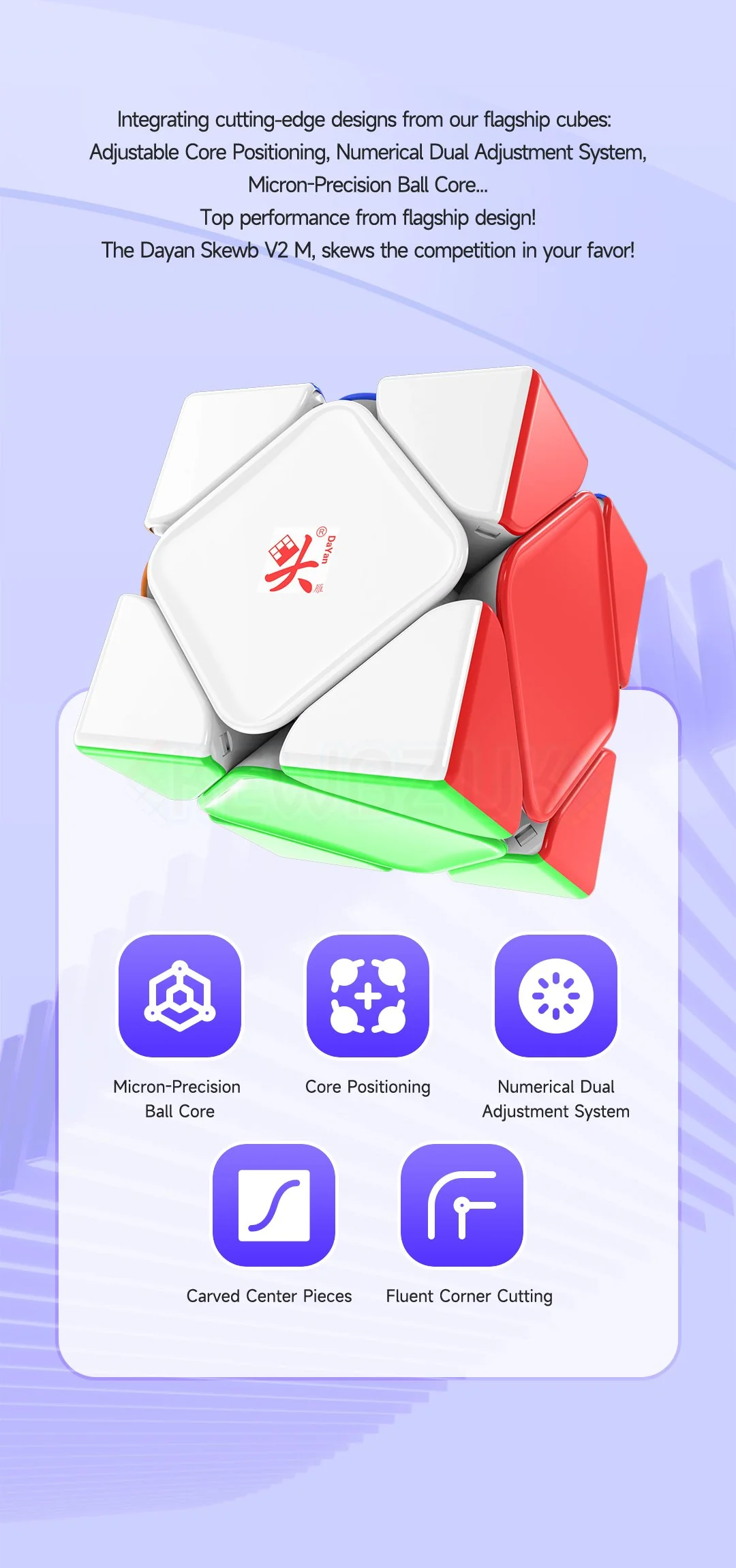 DaYan Skewb V2 (Magnetic, Maglev, UV, Ball-Core) - Image 5