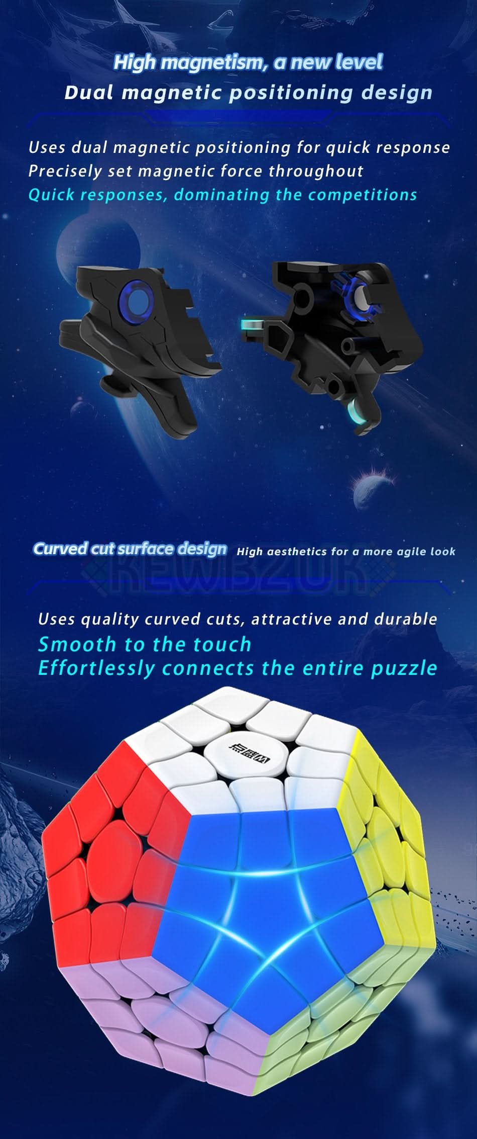 DianSheng Galaxy Megaminx (Magnetic, Ball-Core) - Image 9