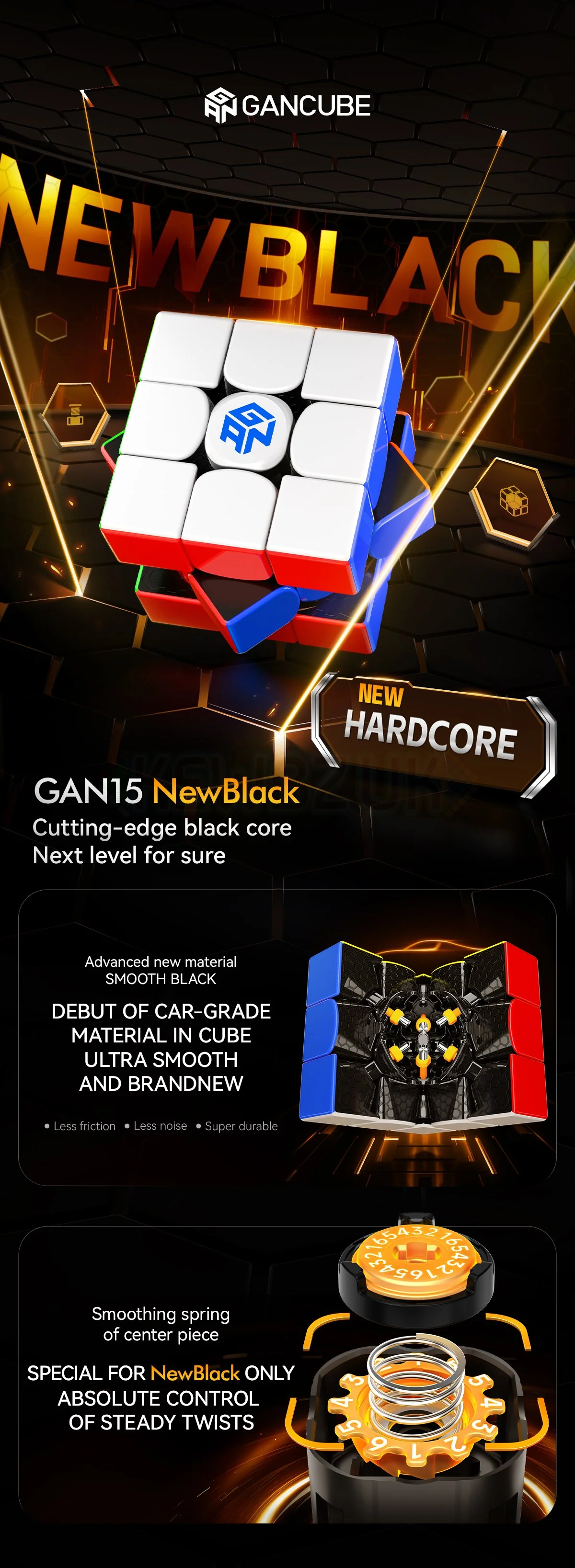 GAN 15 Black Internal (Magnetic, UV, Ball-Core) - Image 18